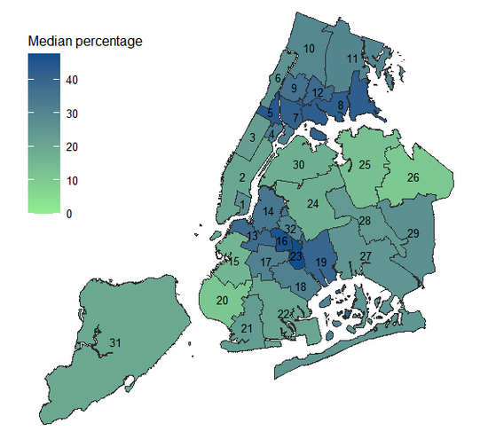 NYC Chronic Absenteeism Heatmap